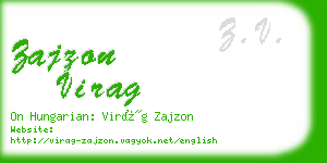 zajzon virag business card